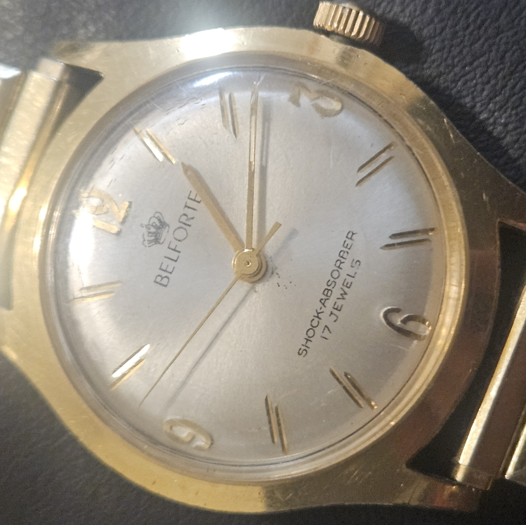Beautiful Example Of A Mid Century Belforte Gold And Silver Watch